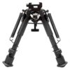Buvele Carbon Bipod for sling swivel stud (height 15.2 – 22.9 cm) with Weaver/Picatinny adapter.